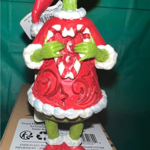 Enesco Jim Shore Grinch Holding Candy Cane Heart. - Picture 6 of 6